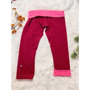 Lululemon Reversible Pants Wine Pink Sz 6